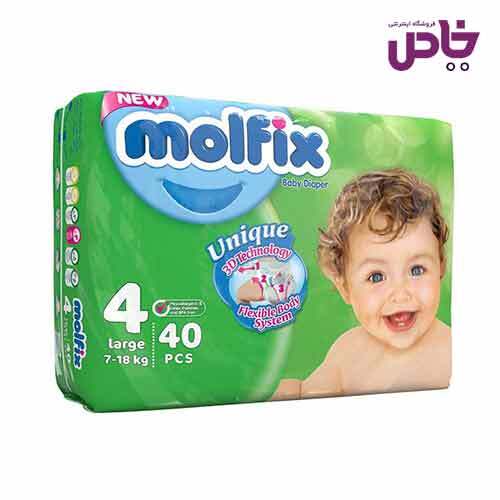 پوشک مولفيکس سايز 4 بسته 34عددي