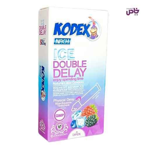 کاندوم کدکس مدل تاخيري دوبل يخي ICE DOUBLE DELAY 10 عددي