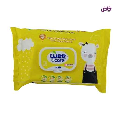 دستمال مرطوب وي کر پاکتي روغن ارگان 72 برگي