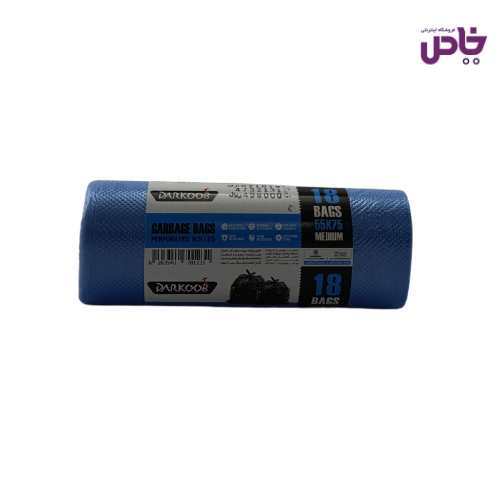کيسه زباله رولي دارکوب سايز متوسط ابي 18 عددي