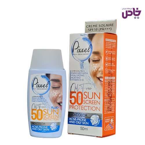 کرم ضد افتاب پيکسل بدون رنگ spf50 چرب و جوش دار