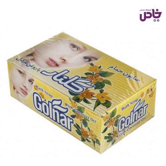 صابون گلنار حمام طرح چهره زرد 6قالب 130 گرم