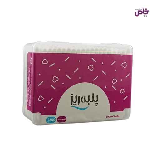 گوش پاکن پنبه ريز 200 عددي مکعبي