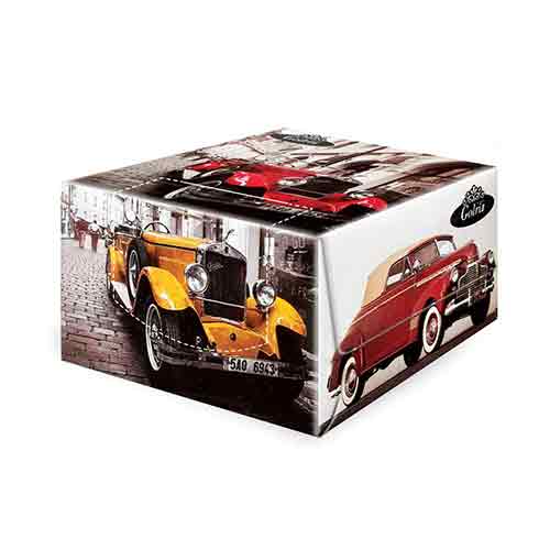 گلريز دستمال کاغدي طرح ماشين کلاسيک (گلدار) 50 برگ دولا