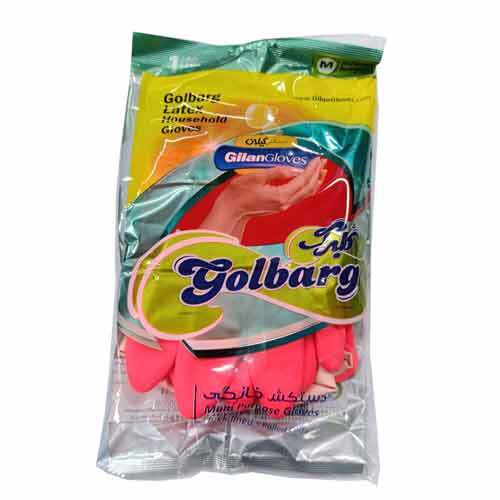 دستکش خانگي گلبرگ ساق کوتاه متوسط M