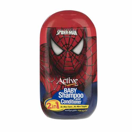 شامپو بچه و نرم کننده اکتيو 2در1 -وزن 280م اسپايدر