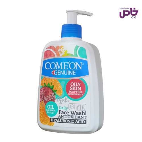 ژل شستشوي صورت پمپي کامان مخصوص پوست چرب 500 ميل