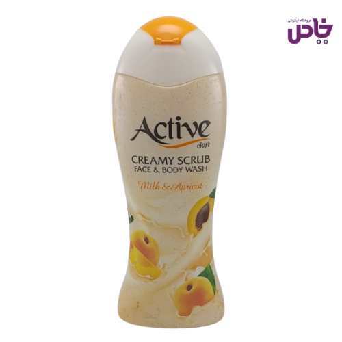 شامپو بدن کرمي اکتيو لايه بردار 400 گرمي زردالو