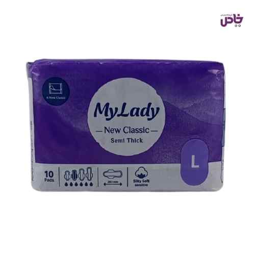نوار بهداشتي ماي ليدي کلاسيک بنفش بسته تکي 10 عددي