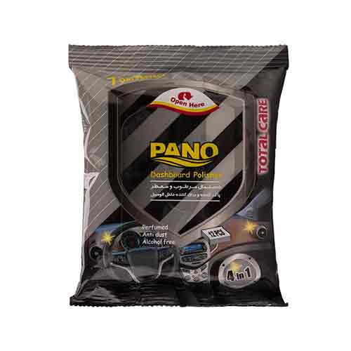دستمال مرطوب براق کننده داشبورد پانو 12 عددي