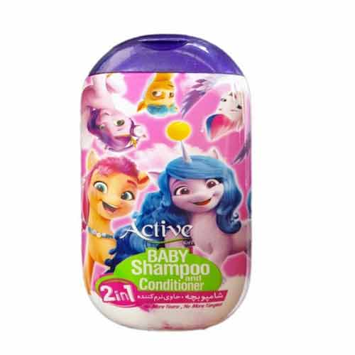 شامپو بچه و نرم کننده اکتيو 2در1 -وزن 280گرم پوني