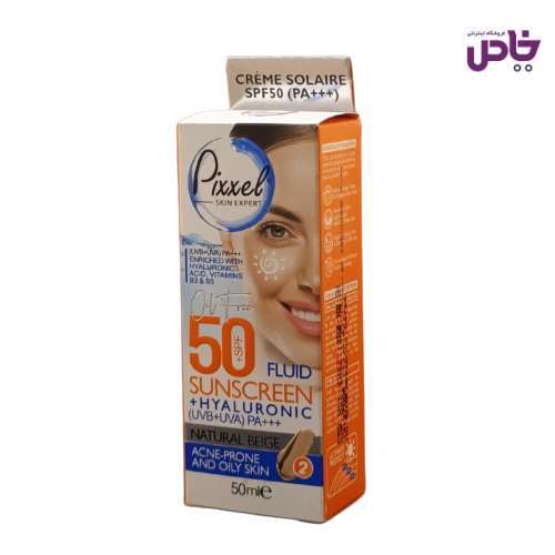 کرم ضد افتاب پيکسل بژطبيعي spf50 چرب و جوش دار