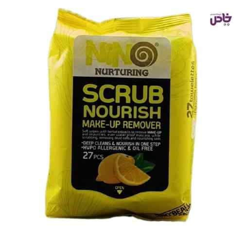 دستمال مرطوب نينو ارايشي لايه بردار 27برگي