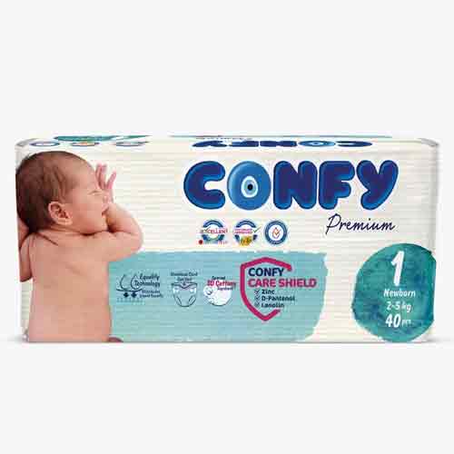 پوشک کانفي بيبي پريميوم 2تا5 کيلو 40 عددي سايز 1