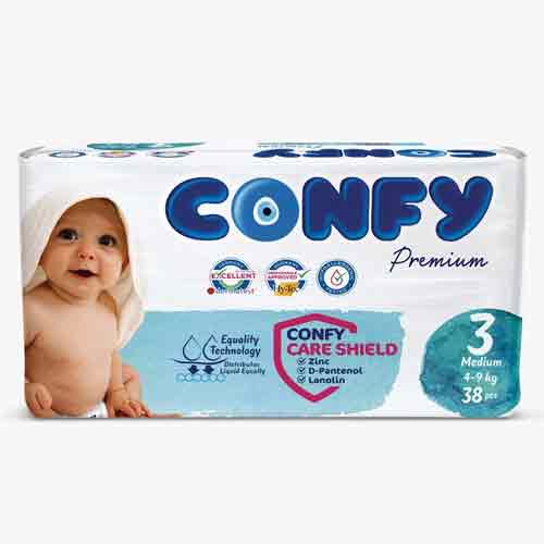پوشک کانفي بيبي پريميوم 4تا9 کيلو 38 عددي سايز 3