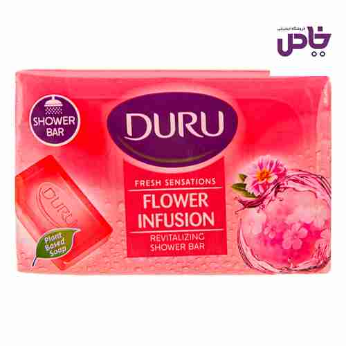 صابون حمام شفاف دورو 150 گرمي تکي گل صورتي